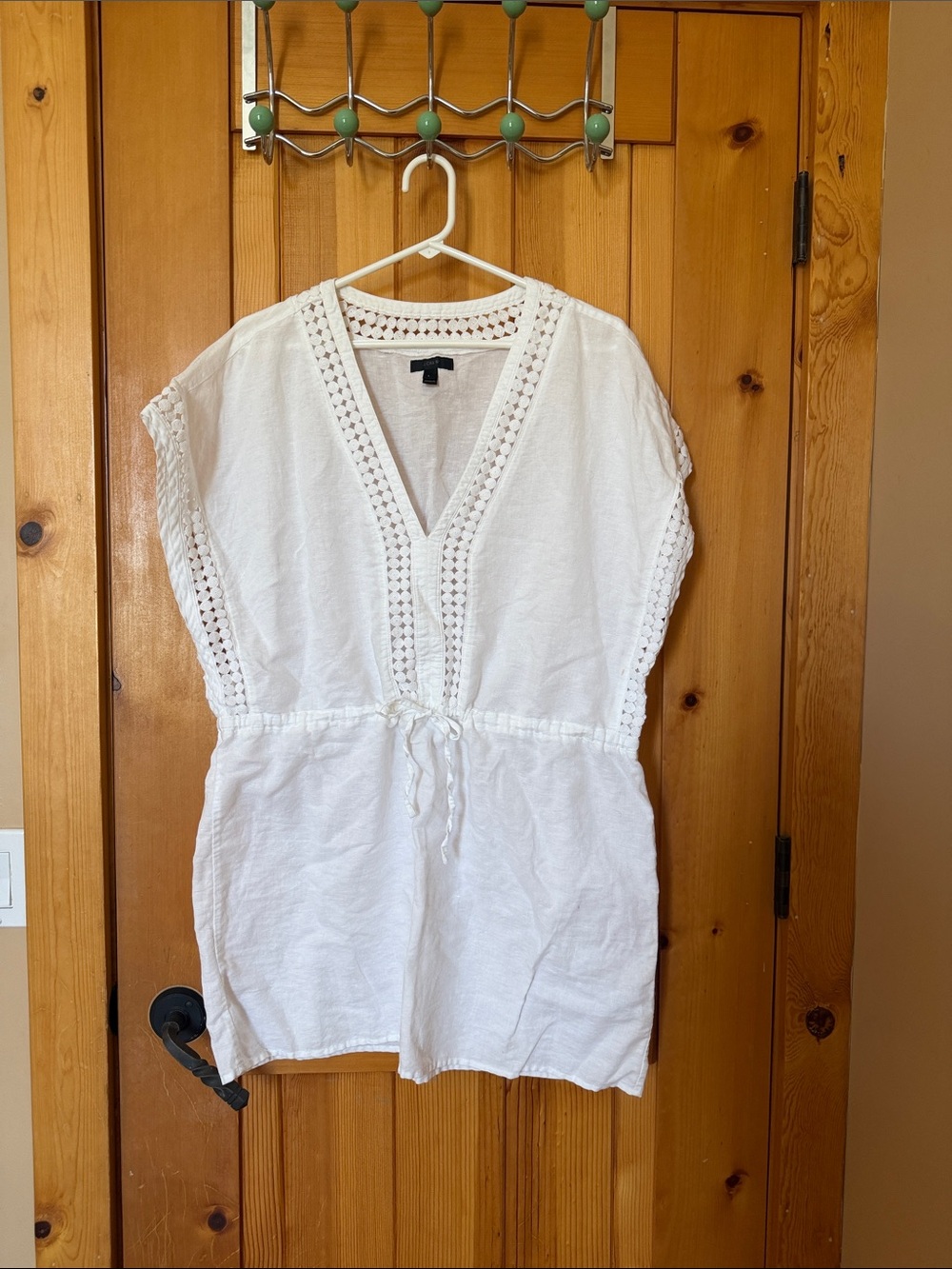 J. Crew white linen coverup / Size L 🤍👙